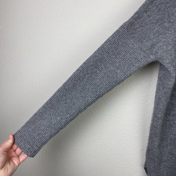 Minnie Rose Women's XS/S Cashmere Turtleneck Tunic Sweater Grey Knit Pullover - Picture 14 of 16